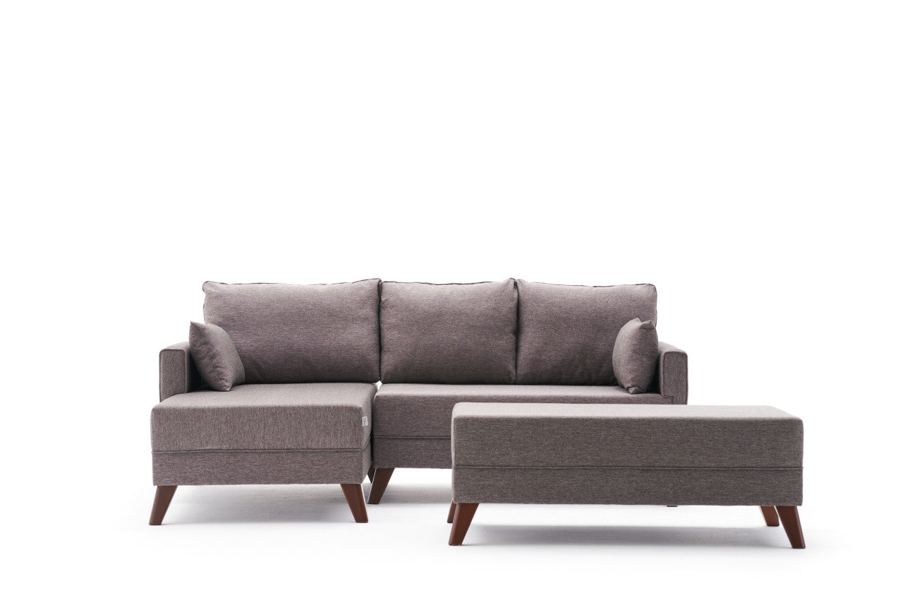 Bella – Brown L Shaped Corner Sofa Bed | Modular Sectional