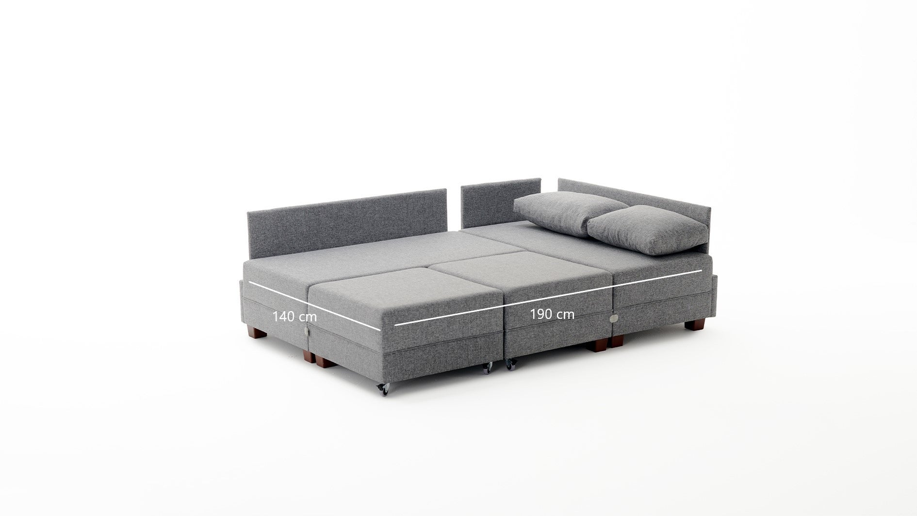 Fly – Blue L Shaped Corner Sofa Bed | Modular Sectional