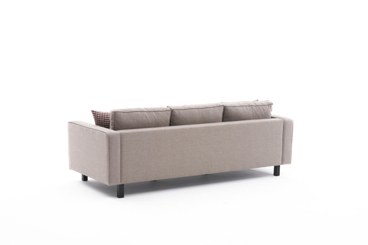 Kale  Cream 3 Seater Sofa | Comfortable Modern 3 persons couch