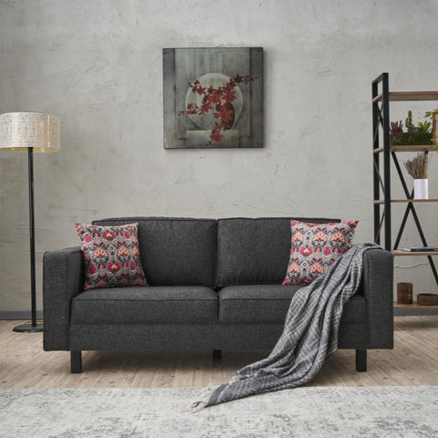 Kale – Anthracite 2 Seater Sofa | Compact Modern Couch for Two