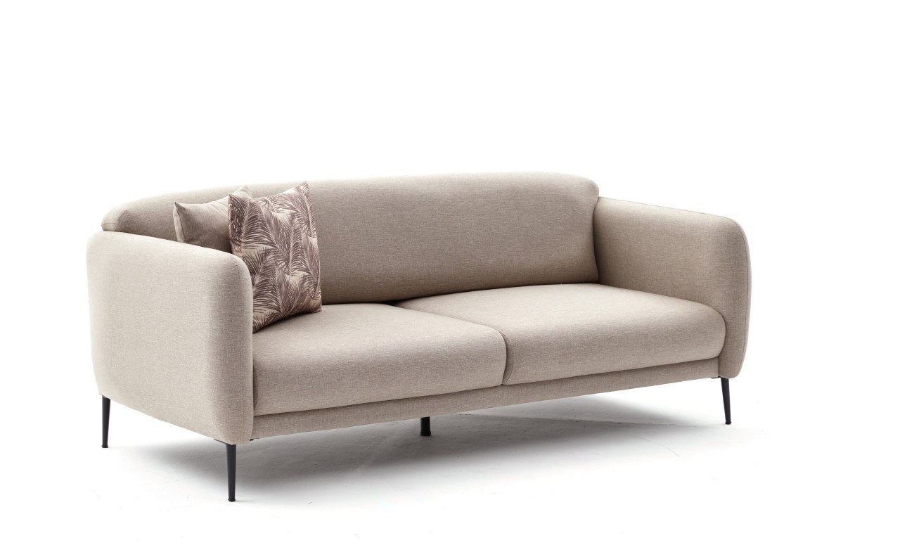 Venus  Cream 3-Seater Sofa Bed - | Large Pull-Out Couch for Guests