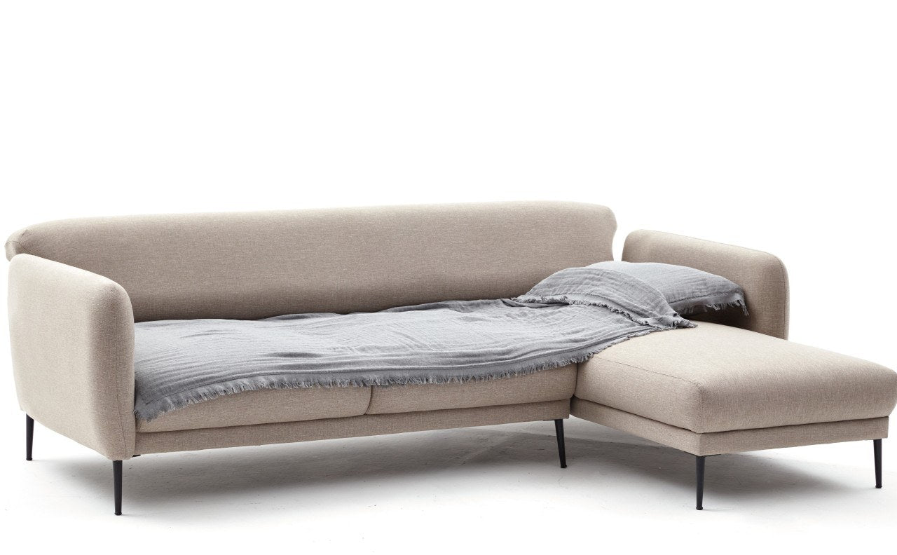 Venus – Cream L Shaped Corner Sofa Bed | Modular Sectional