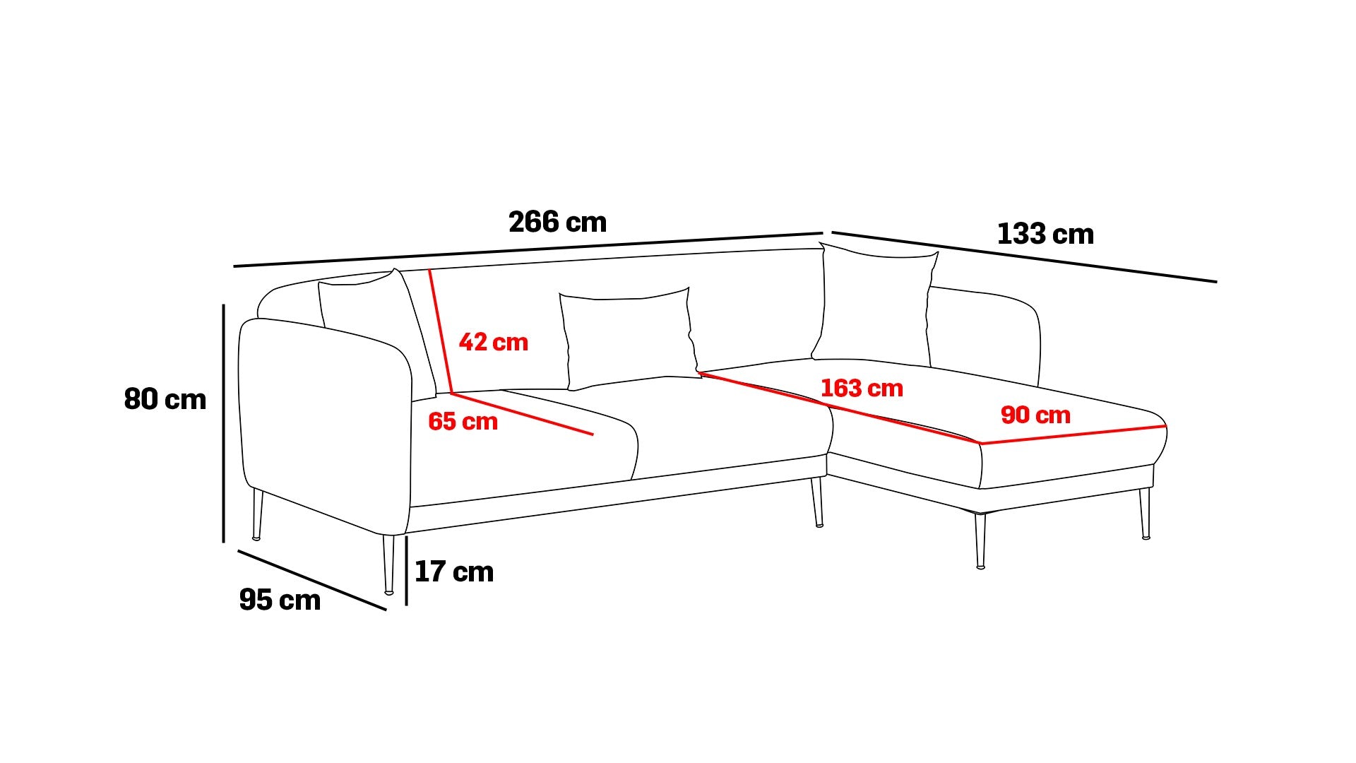 Venus – Cream L Shaped Corner Sofa Bed | Modular Sectional