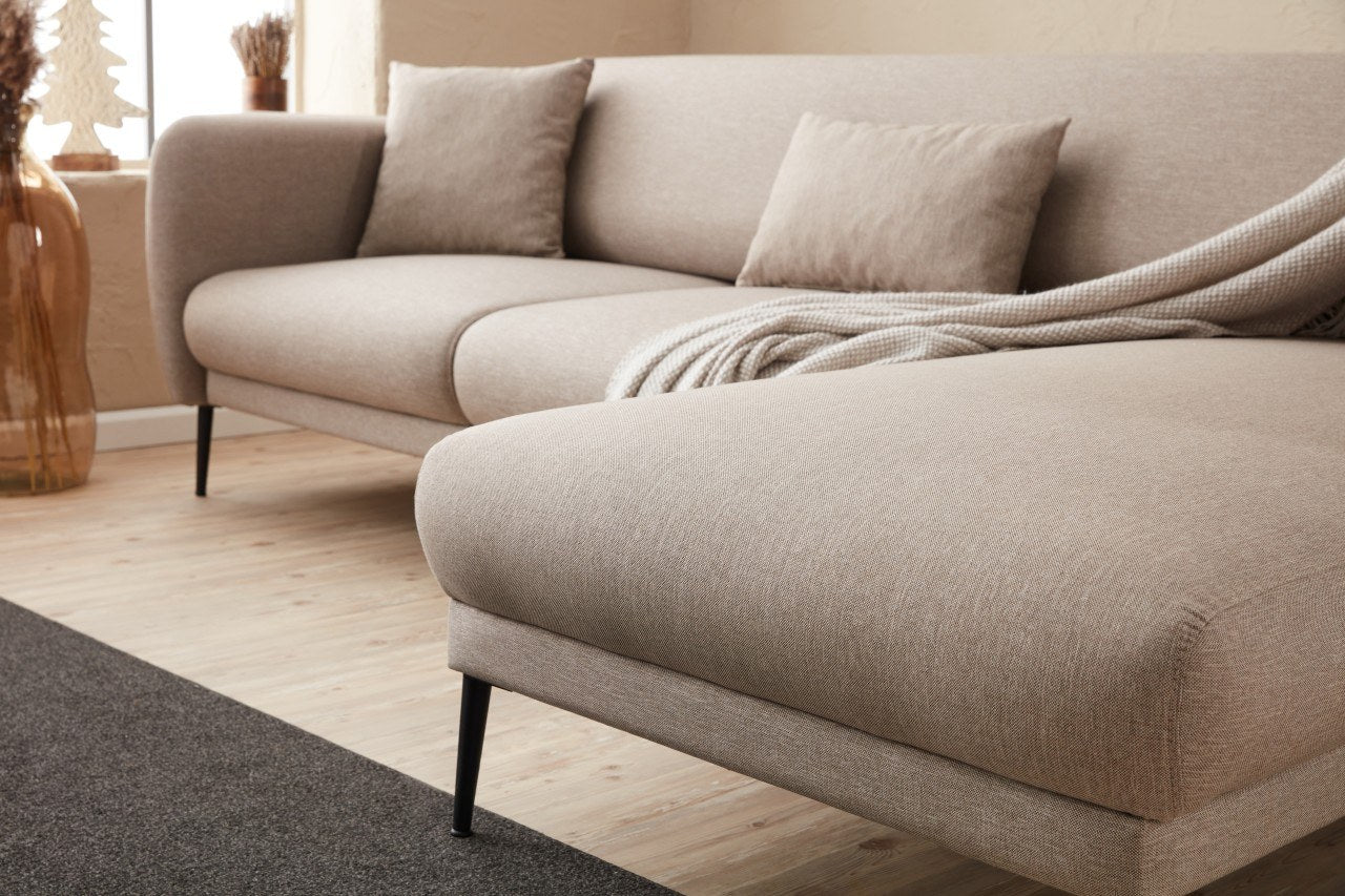 Venus – Cream L Shaped Corner Sofa Bed | Modular Sectional
