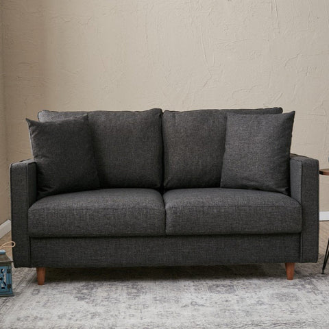 Eva – Anthracite 2 Seater Sofa | Compact Modern Couch for Two