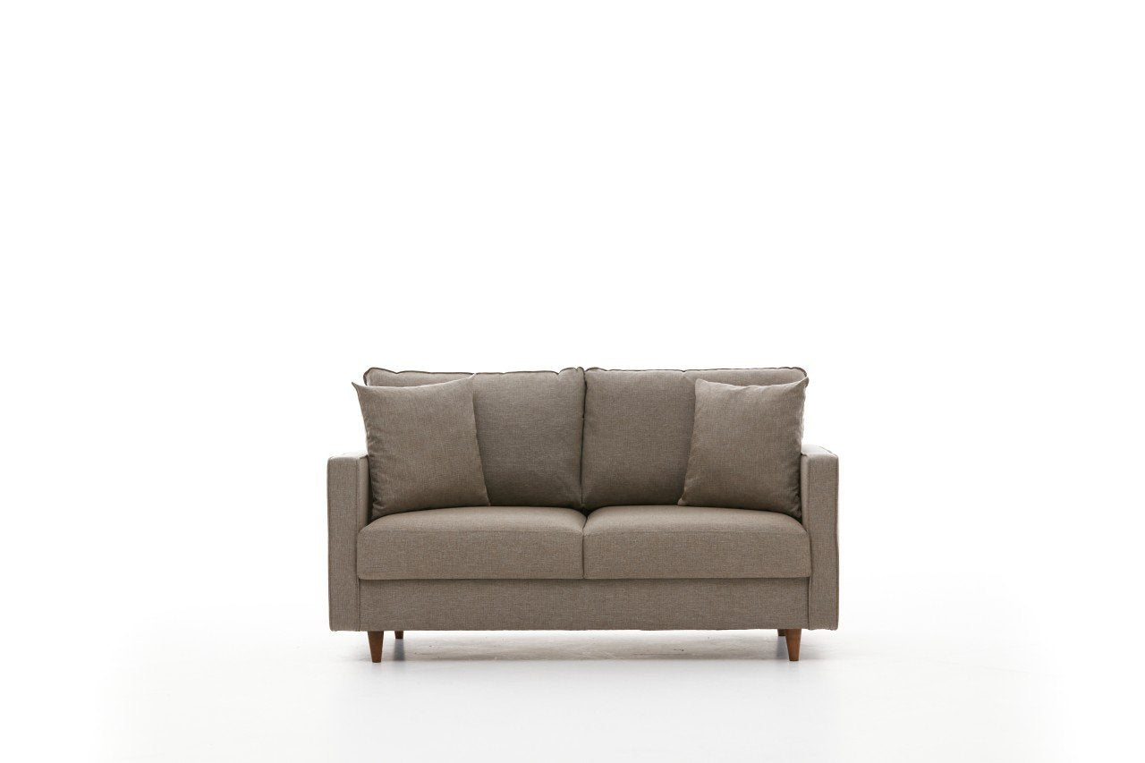 Eva – Cream 2 Seater Sofa | Compact Modern Couch for Two