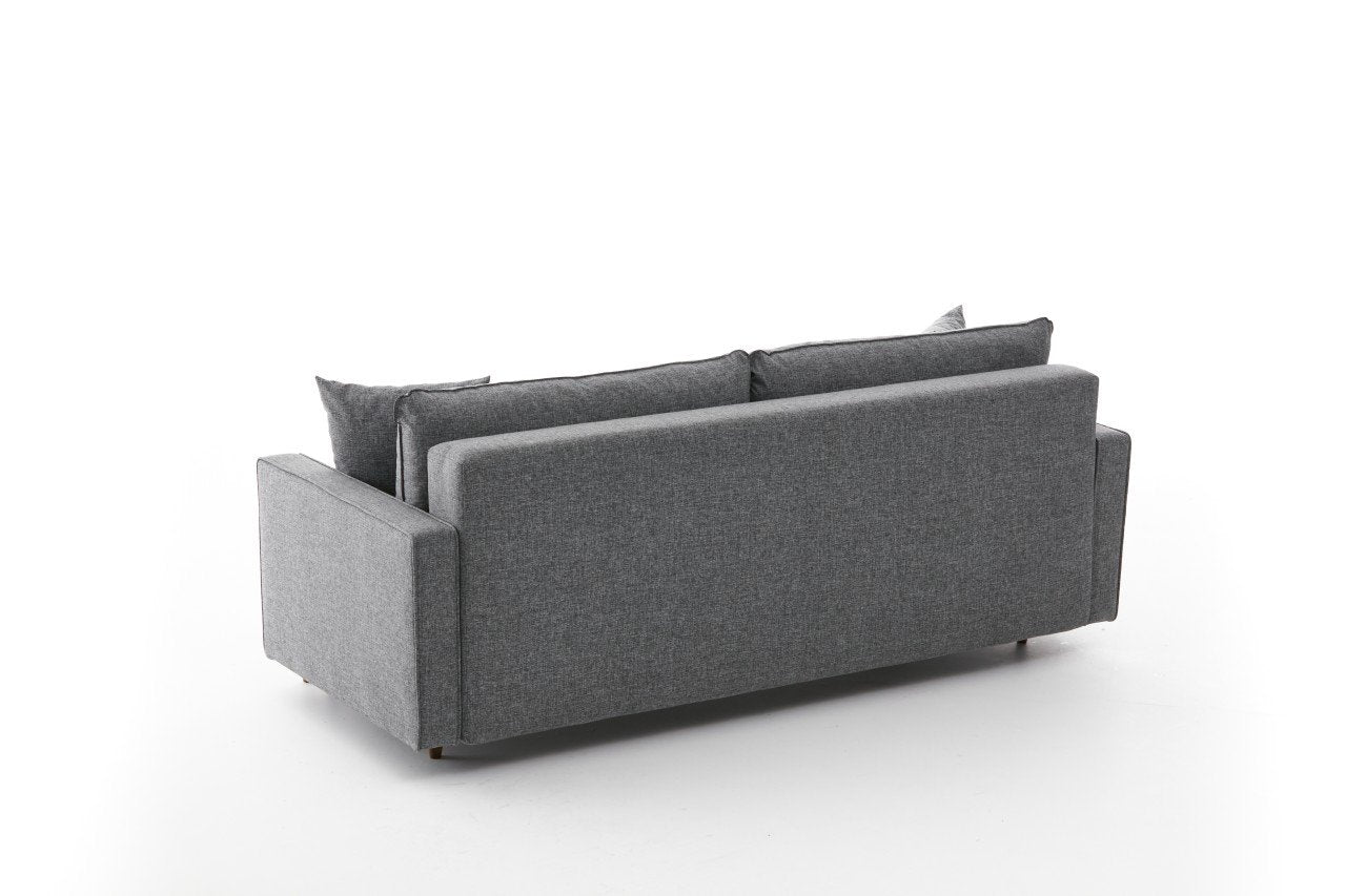 Eva Grey fabric 3 Seater Sofa | Comfortable designer Couch