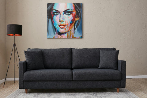 Eva  3 Seater Sofa Anthracite fabric | Comfortable washable sofa