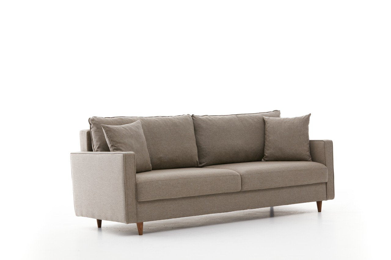 Eva  Cream  fabric 3 Seater Sofa | Comfortable Modern Couch