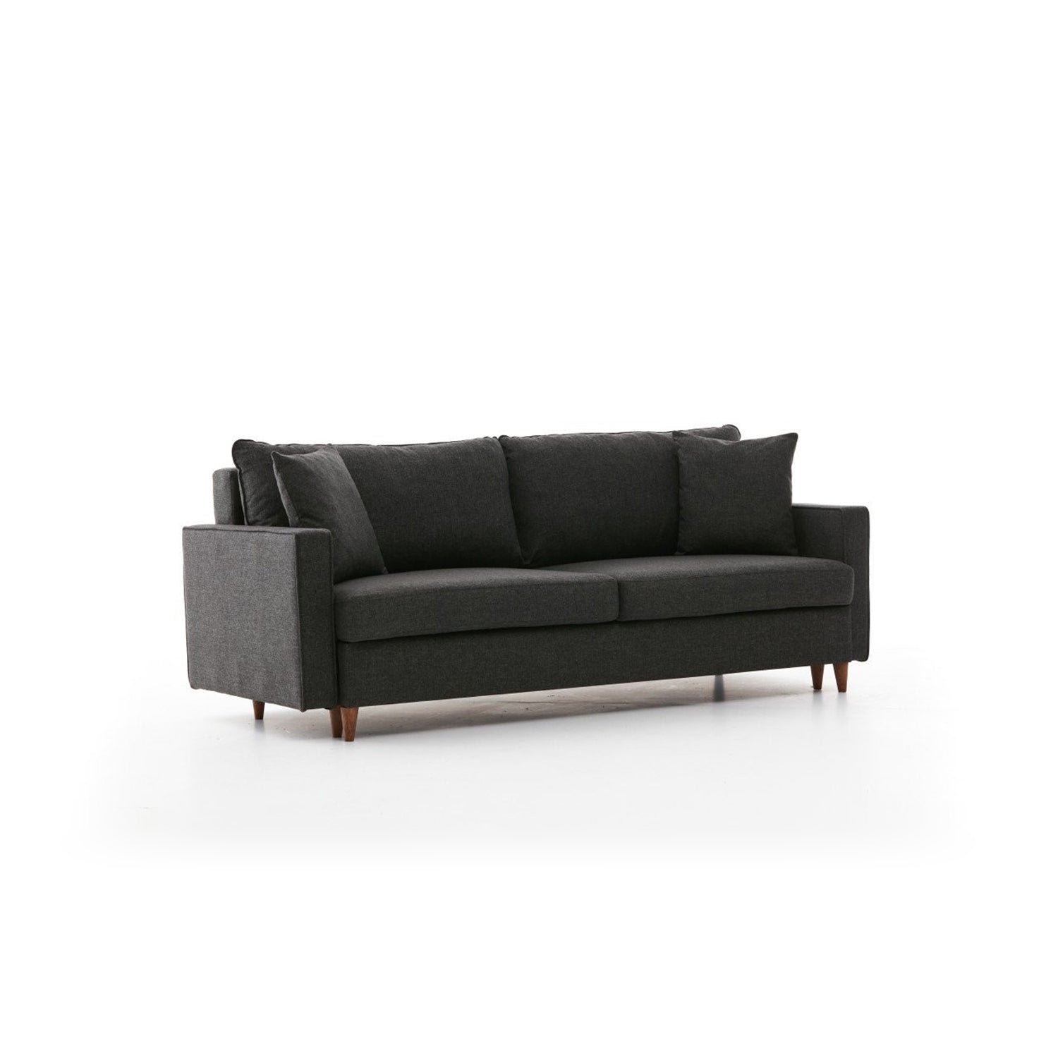Eva - Anthracite 3-Seater Sofa Bed - | Large Pull-Out Couch for Guests