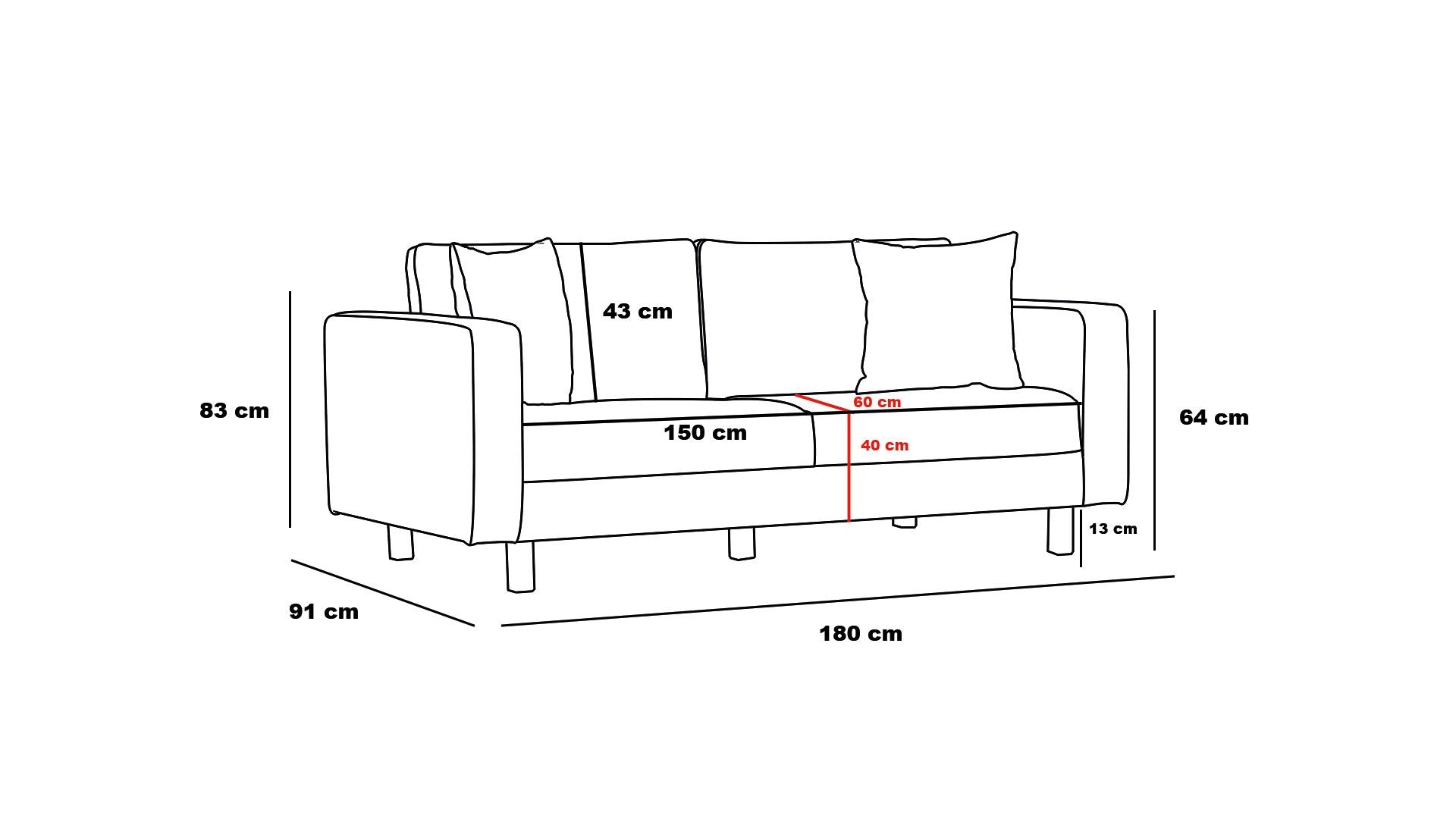 Berlin – Cream
Gold 2 Seater Sofa | Compact Modern Couch for Two