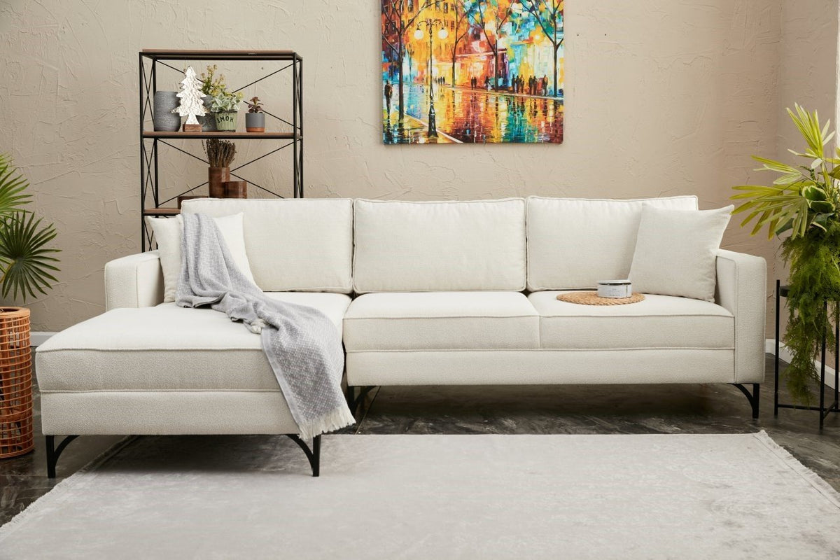 Berlin Cream
Black L Shape Corner Sofa Designer Sectional for Living Room