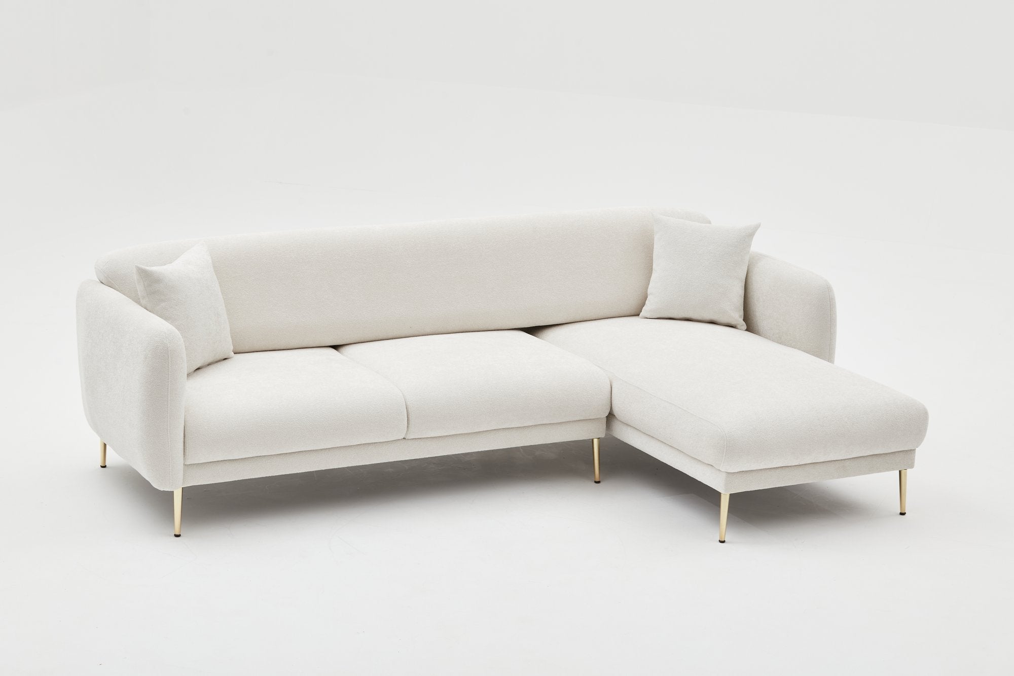 Simena – Cream
Gold L Shaped Corner Sofa Bed | Modular Sectional