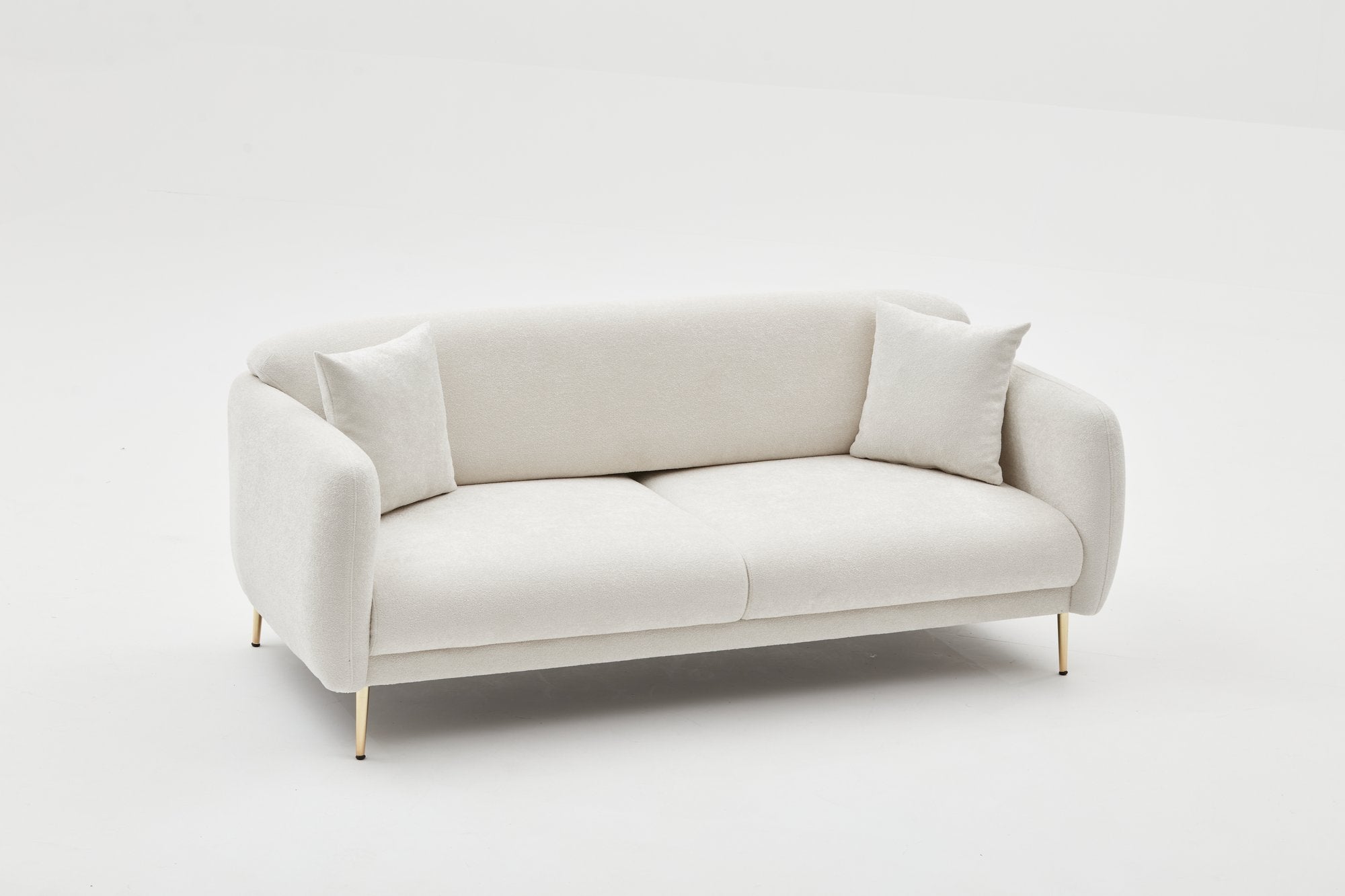 Simena - Cream 3-Seater Sofa Bed | Large Pull-Out Couch for Guests
gold