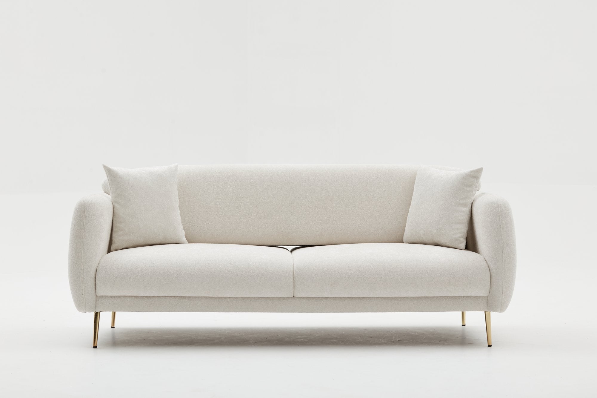 Simena - Cream 3-Seater Sofa Bed | Large Pull-Out Couch for Guests
gold