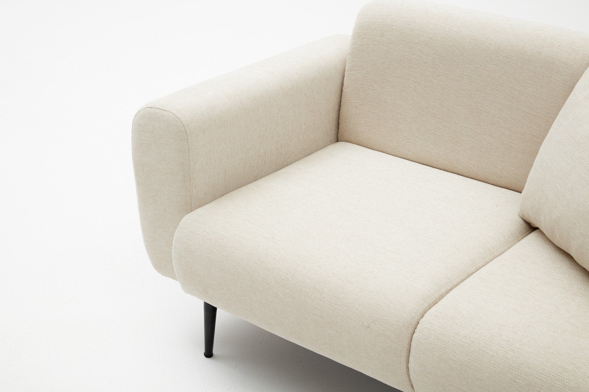 Side – Cream 2 Seater Sofa | Compact Modern Couch for Two