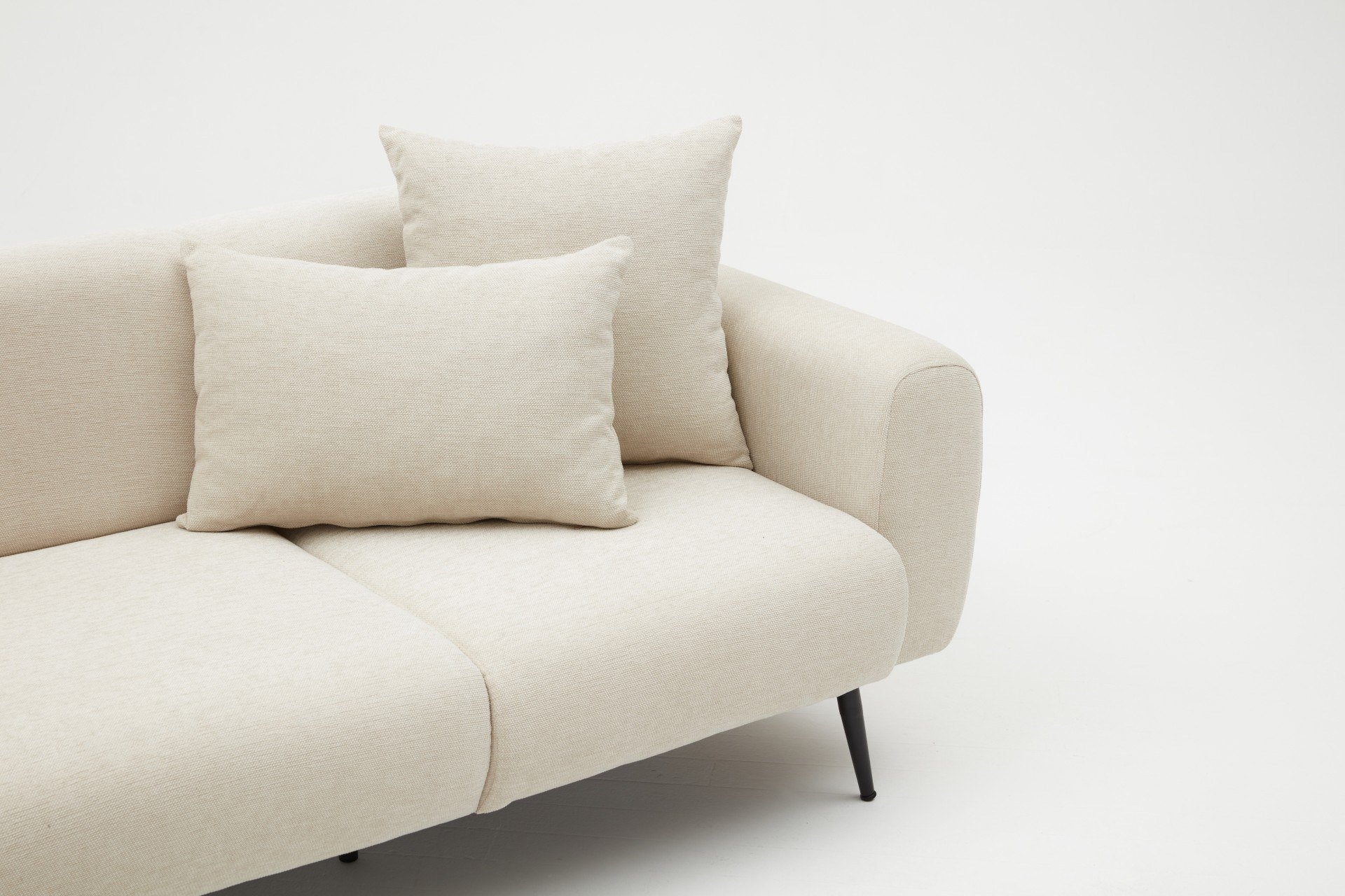 Side  3 Seater Sofa  Cream fabric| Elegant quality sofa