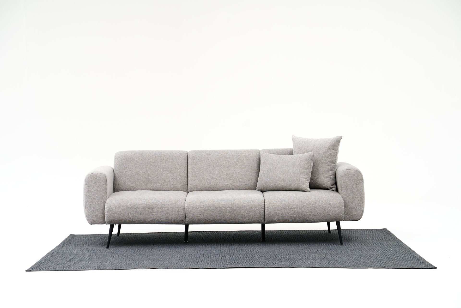 Side Light Grey 3 Seater Sofa | Comfortable elegant sofa