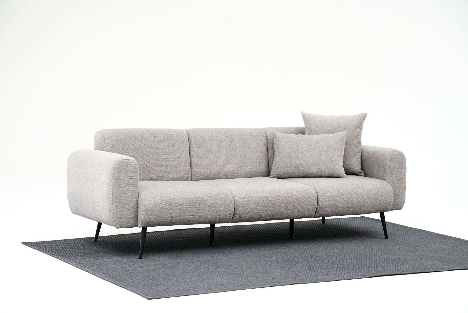 Side Light Grey 3 Seater Sofa | Comfortable elegant sofa