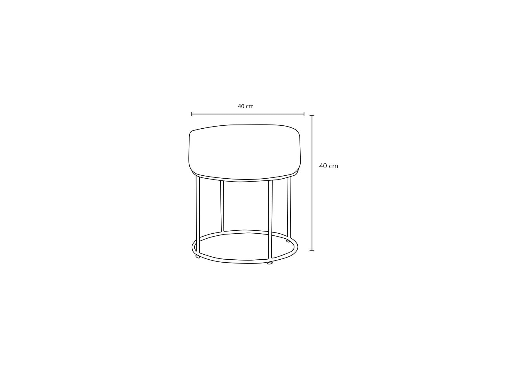 DIDIM Cream Pouffe – Modern Upholstered Ottoman