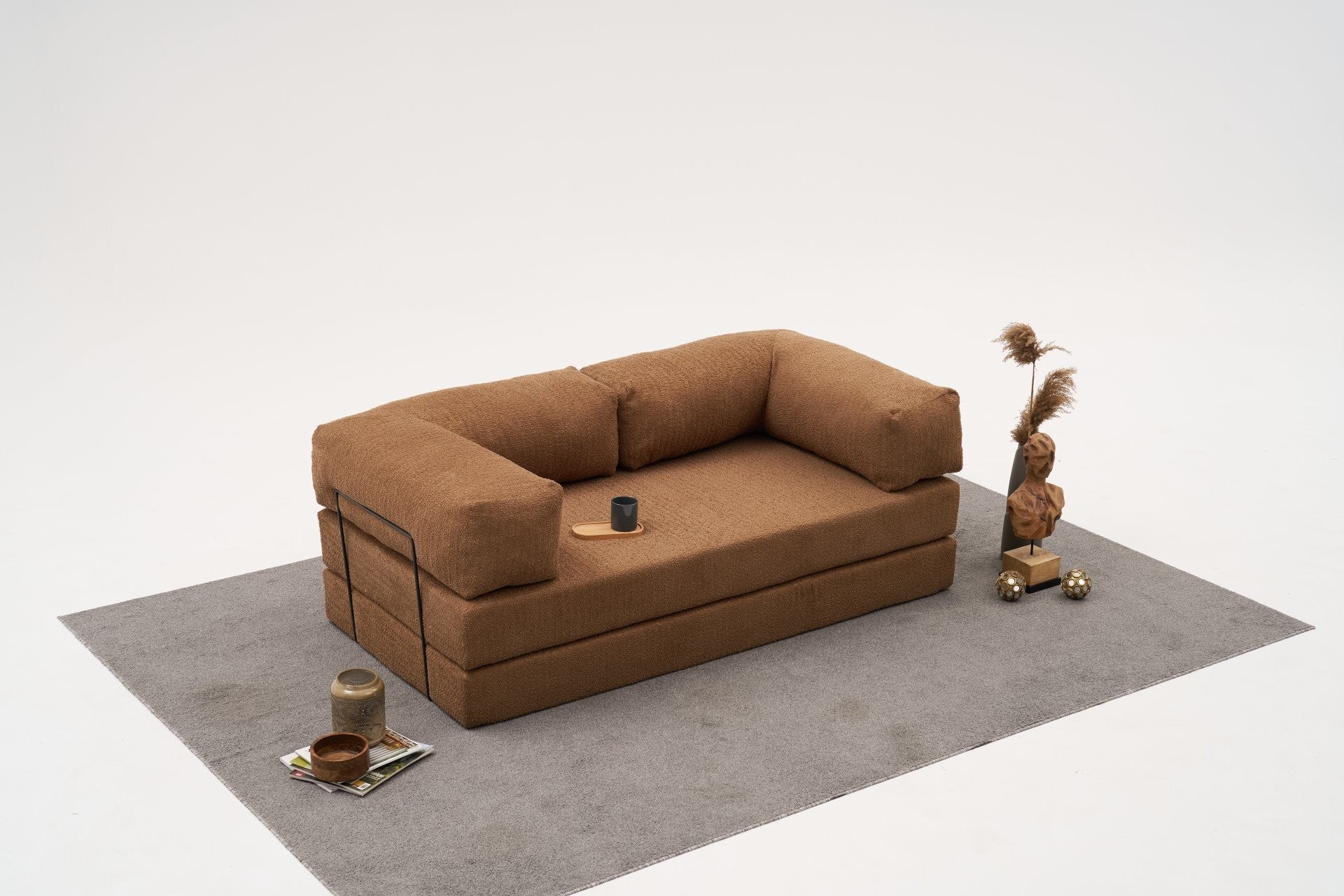 Brown 3 Seater Sofa bed| Comfortable original 2 persons sofa bed
