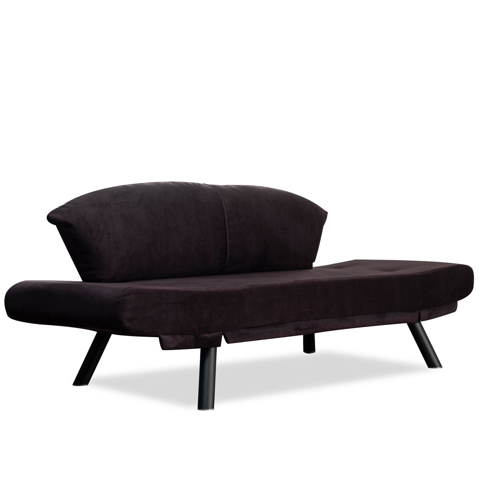 Genzo Black Two-Seater Sofa Bed