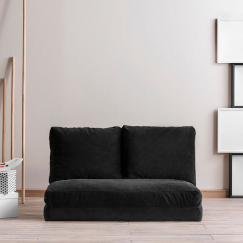 Taida Black Two-Seater Sofa Bed