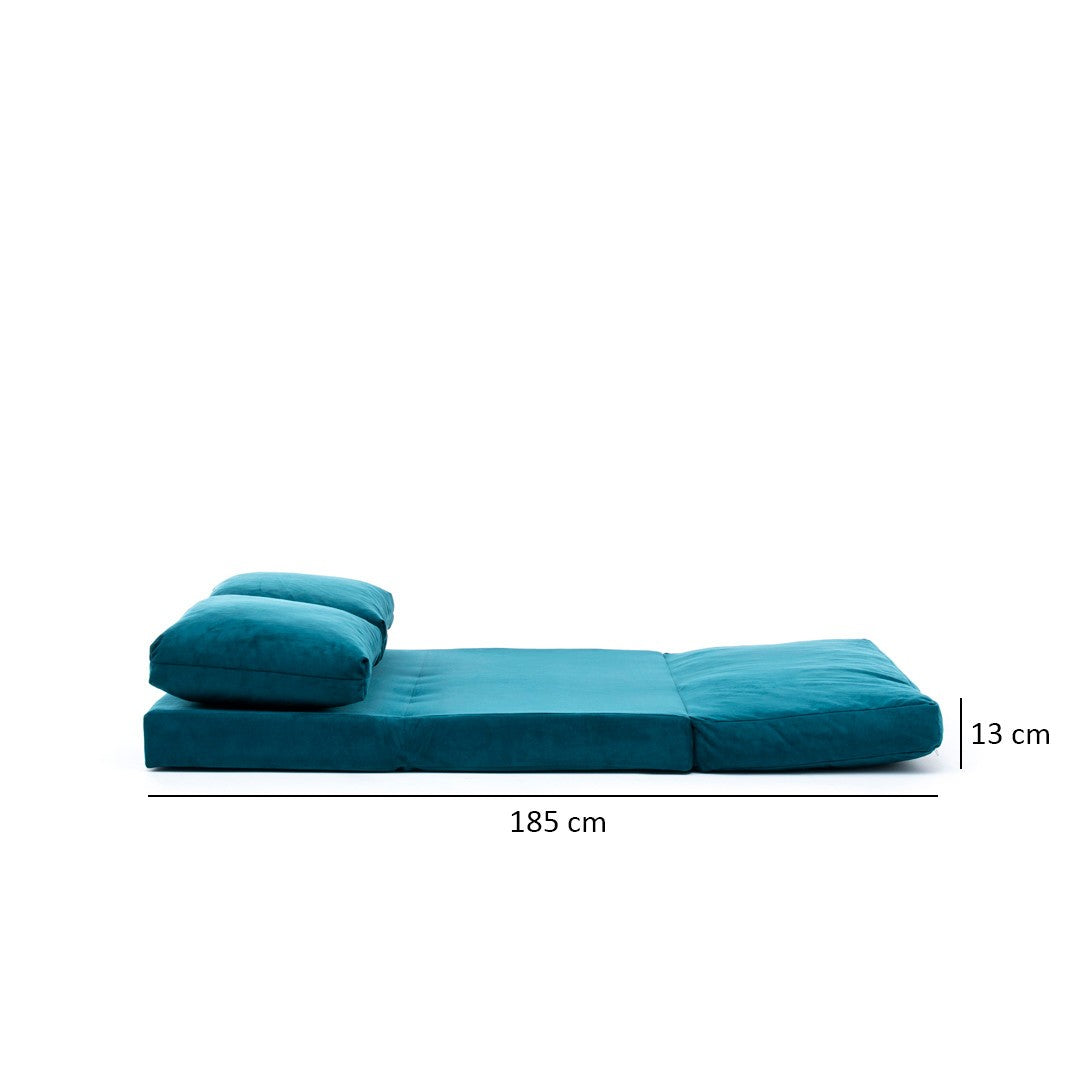 Taida Petrol green Two-Seater Sofa Bed