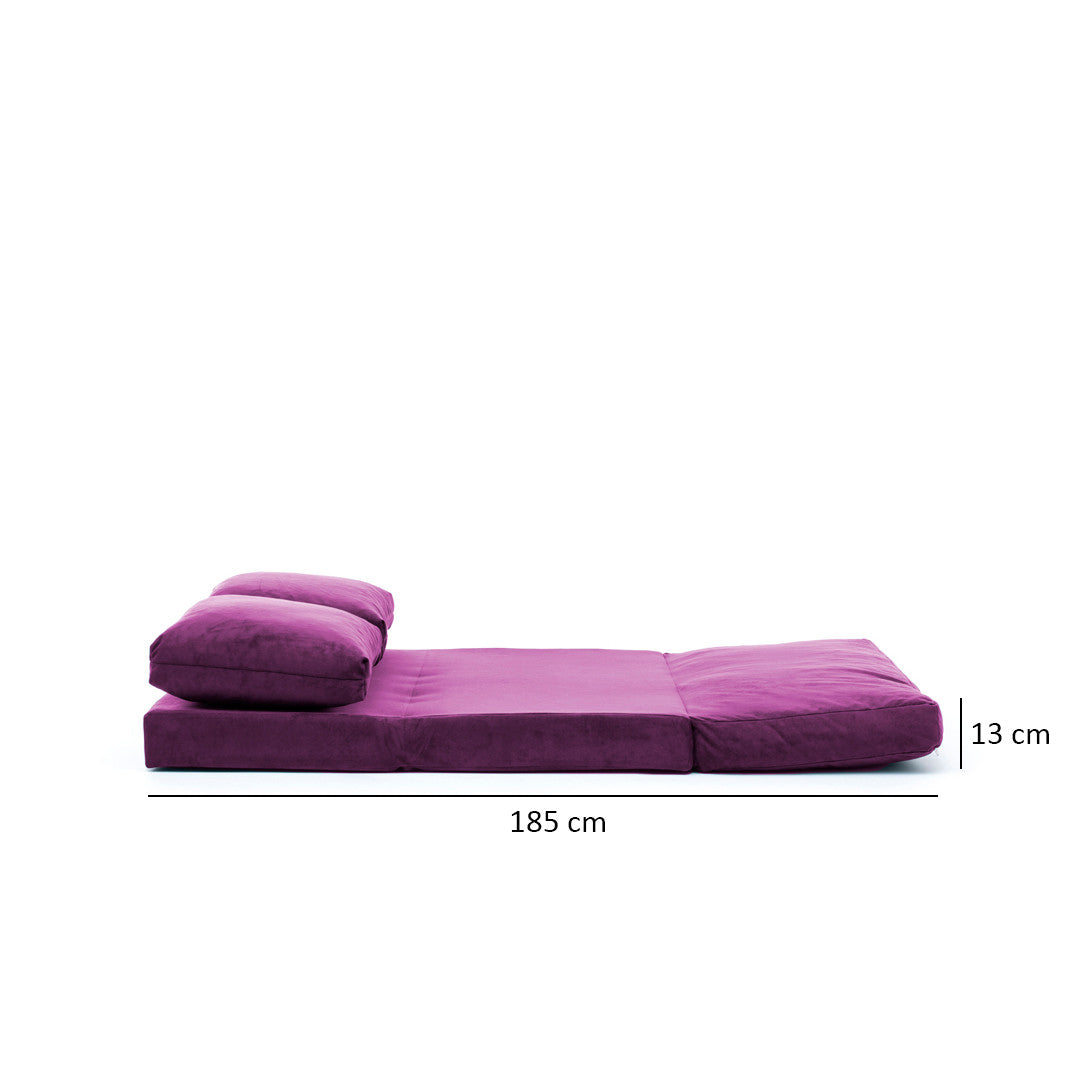 Taida Purple Two-Seater Sofa Bed