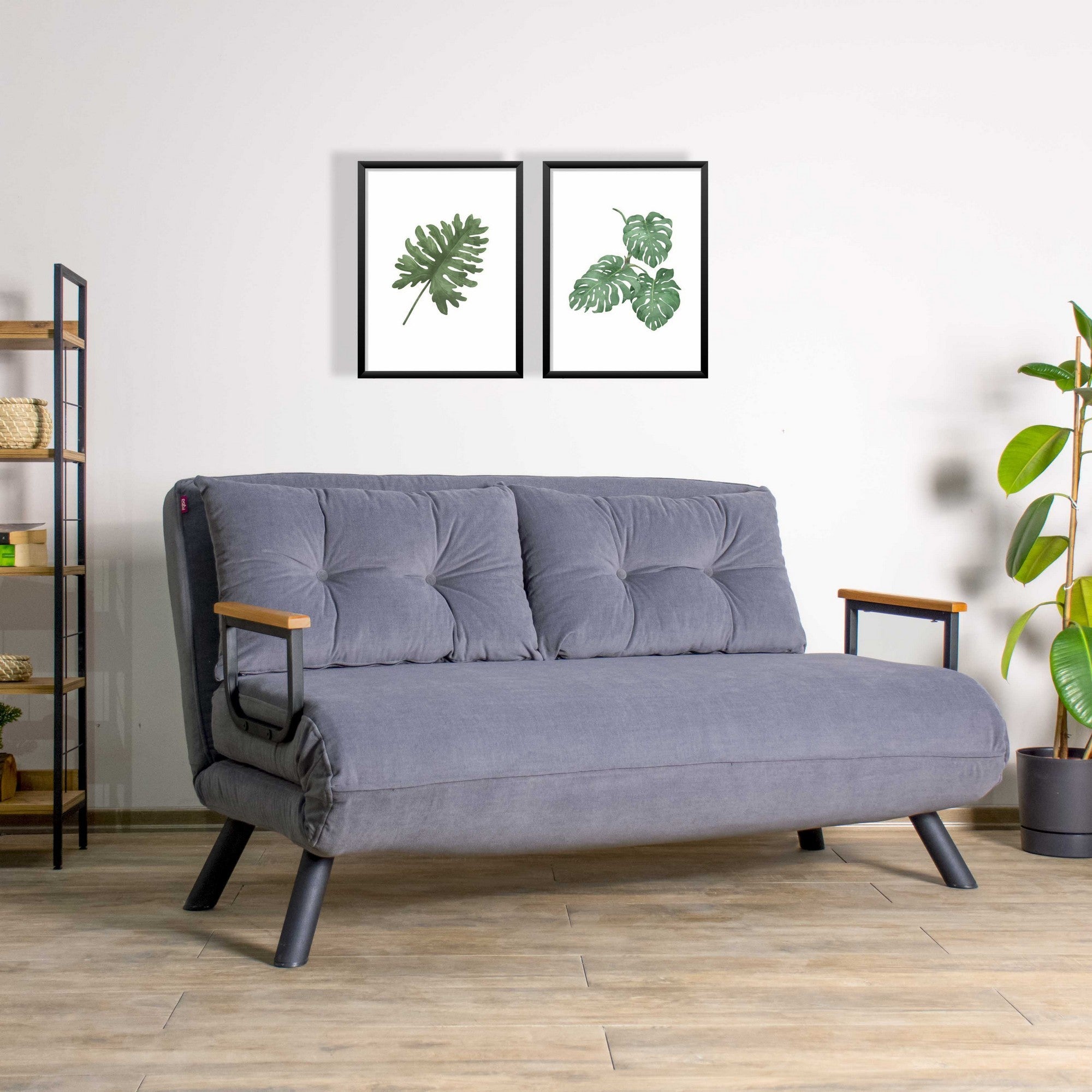 Sando 2-Seater Grey Two-Seater Sofa Bed