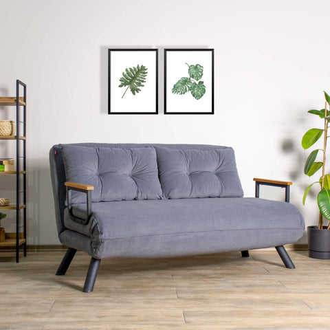 Sando 2-Seater Grey Two-Seater Sofa Bed