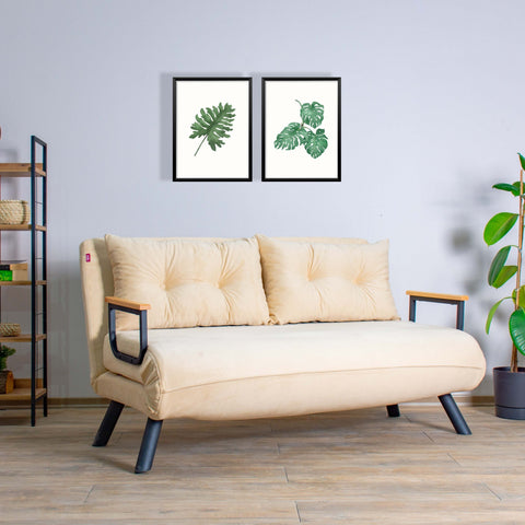 Sando 2-Seater Cream Two-Seater Sofa Bed