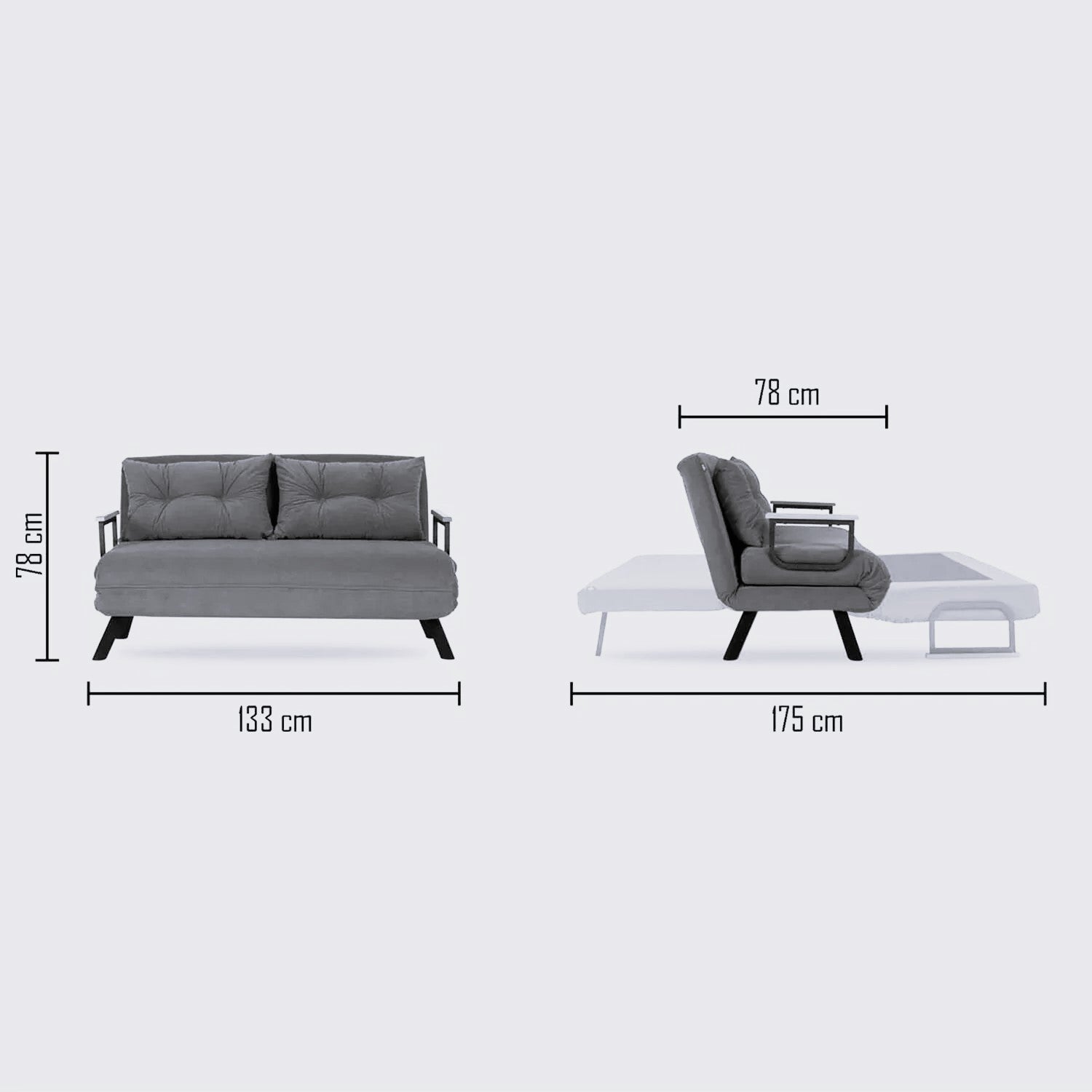 Sando 2-Seater - Petrol Green Petrol green Two-Seater Sofa Bed