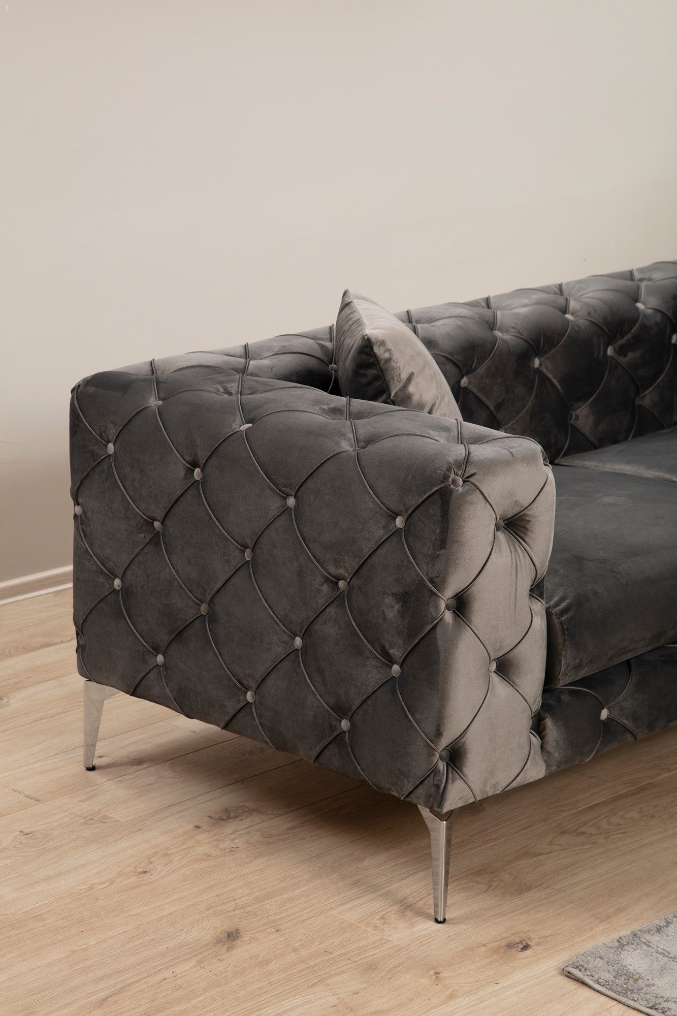 Como – Anthracite 2 Seater Sofa | Compact Modern Couch for Two