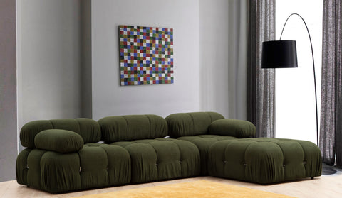 Bubble – Green L Shape Corner Sofa | Designer Sectional for Living Room