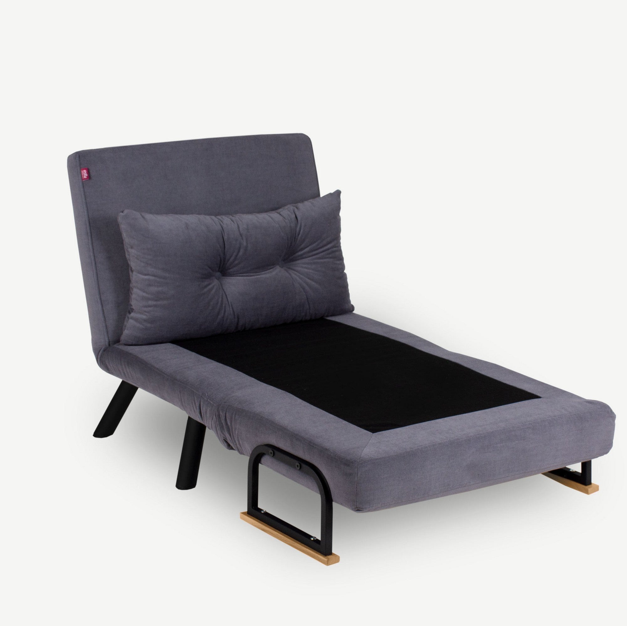 Sando  1 Seater Sofa Bed - Grey fabric| Single Sofa Bed for Guests