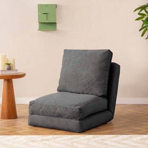 Taida 1 Seater Sofa Bed - Grey ffabric | Single Sofa Bed for Guests