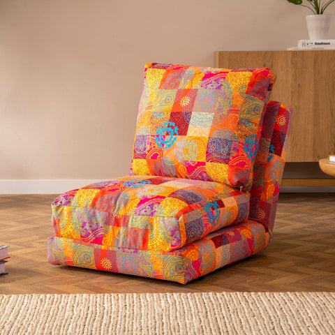Taida – Multicolor 1 Seater Sofa Bed - Patchwork Fabric |