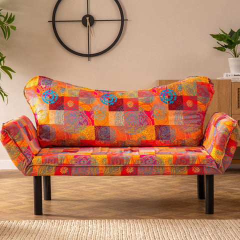 Chatto - Patchwork Multicolor Two-Seater Sofa Bed