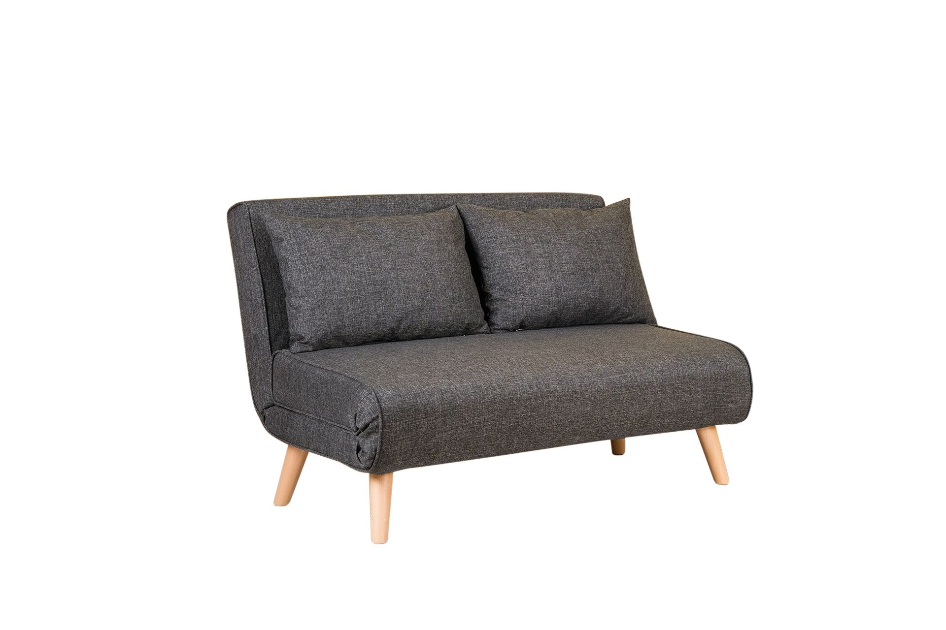 Folding 2-Seater Dark grey Two-Seater Sofa Bed