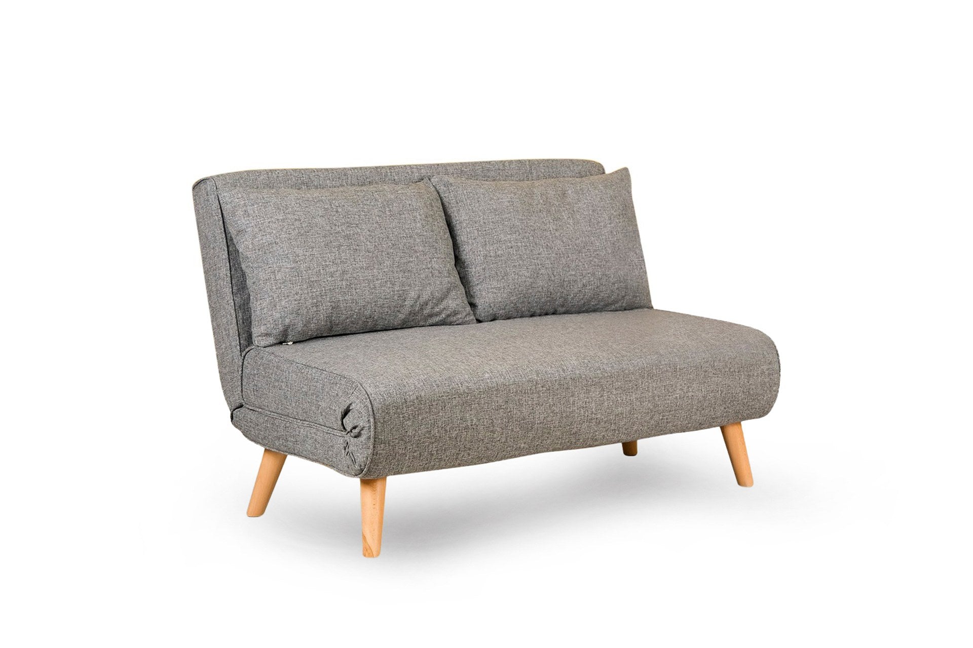 Folding 2-Seater - Light Grey  Two-Seater Sofa Bed