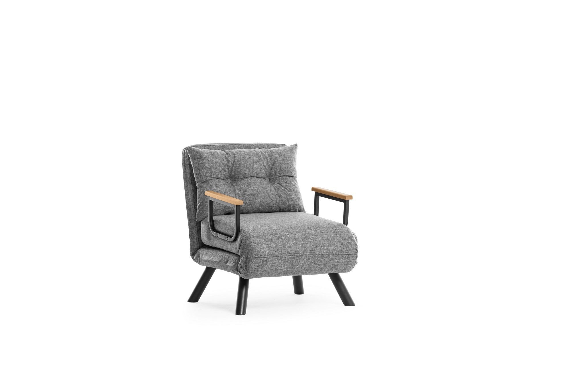Sando – 1 Seater Sofa Bed - Light grey fabric| Single Sofa Bed for Guests