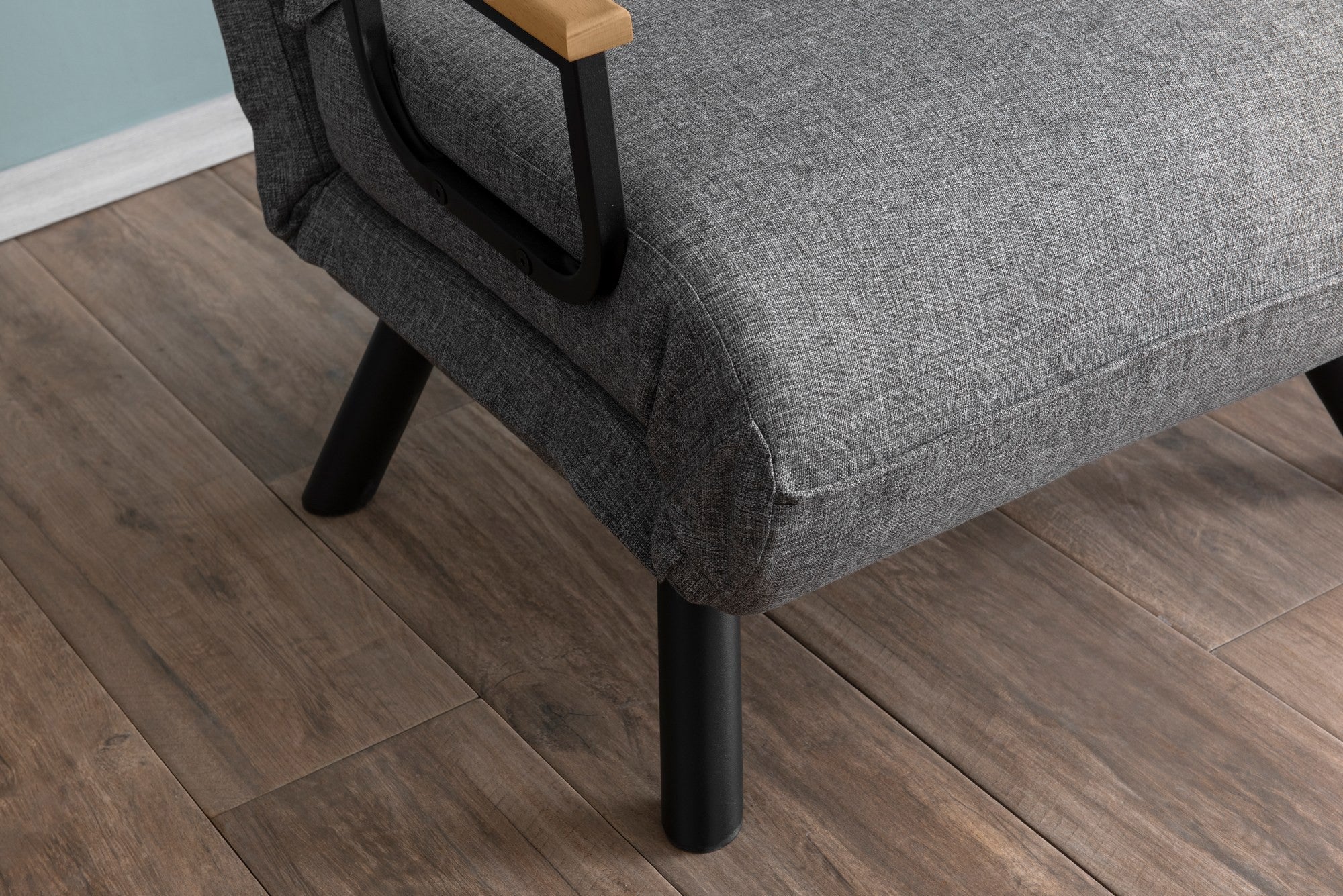 Sando – 1 Seater Sofa Bed - Light grey fabric| Single Sofa Bed for Guests