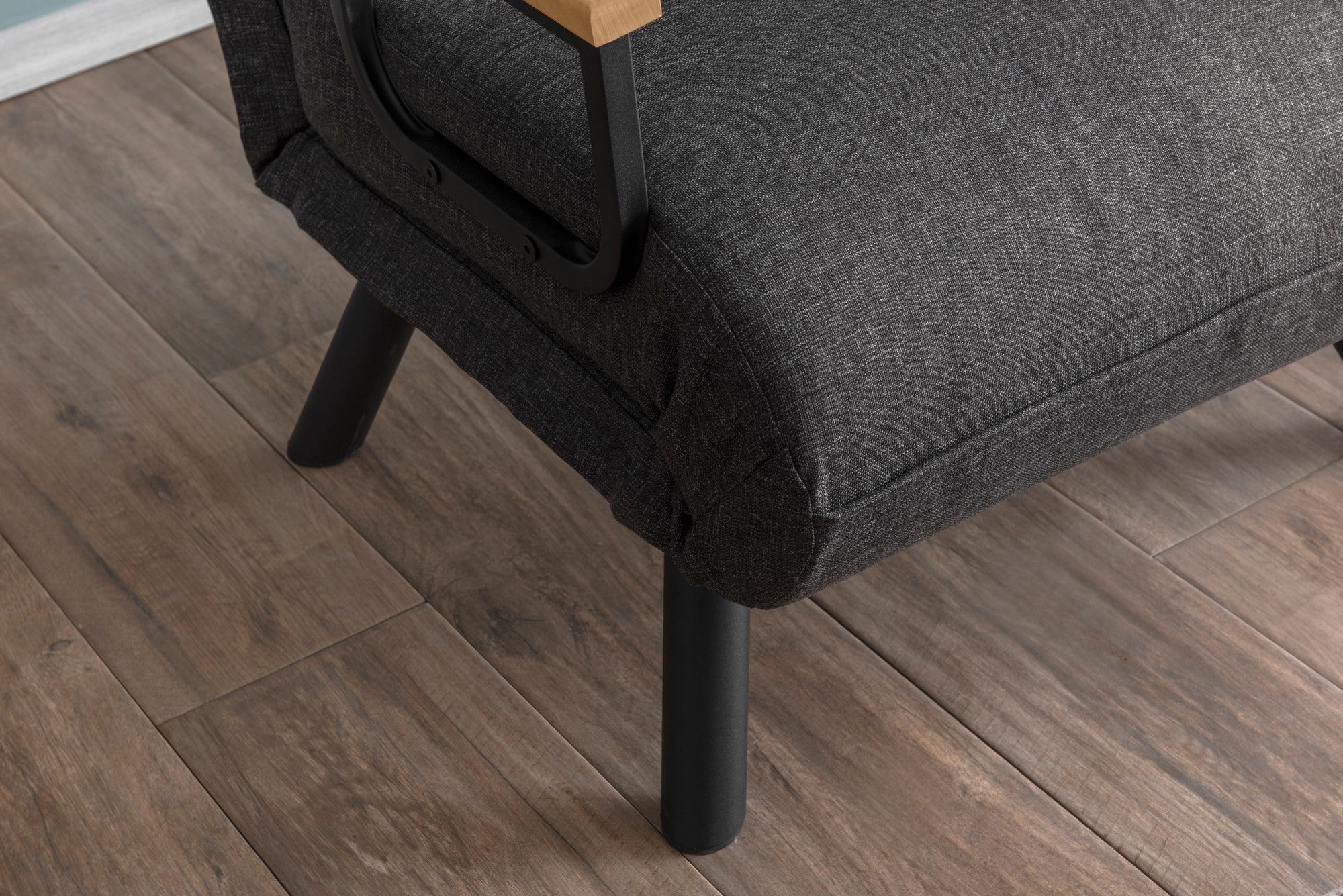 Sando - 1 Seater Sofa Bed - Dark Grey Fabric| Single Sofa Bed for Guests