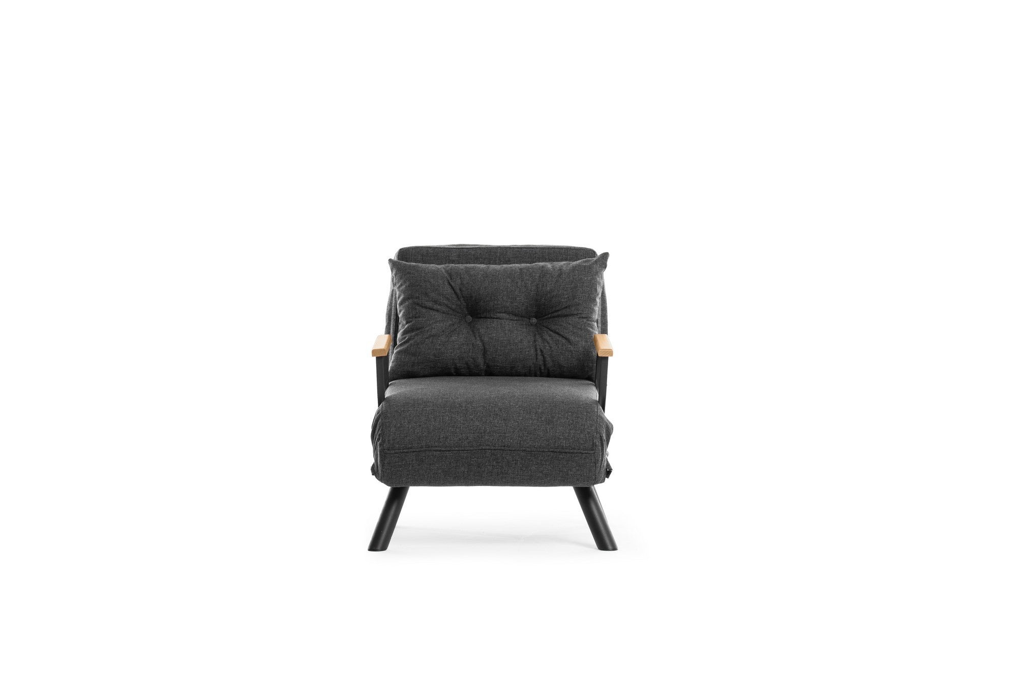 Sando - 1 Seater Sofa Bed - Dark Grey Fabric| Single Sofa Bed for Guests