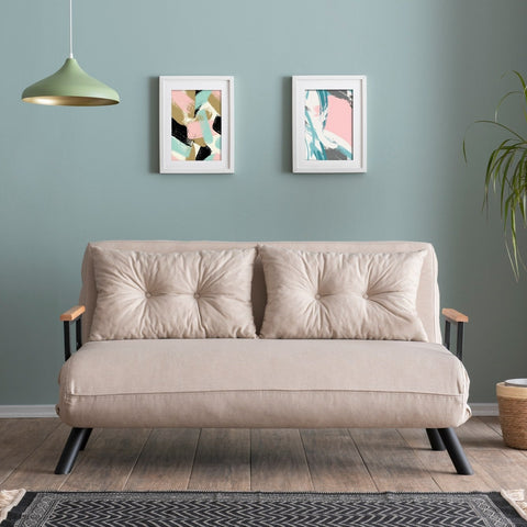 Sando v2 2-Seater Cream Two-Seater Sofa Bed