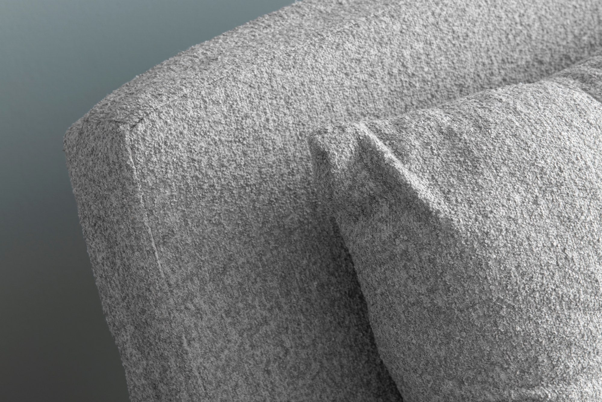 Folding – 1 Seater Sofa Bed - Grey  Teddy Fabric | Compact Guest Bed
