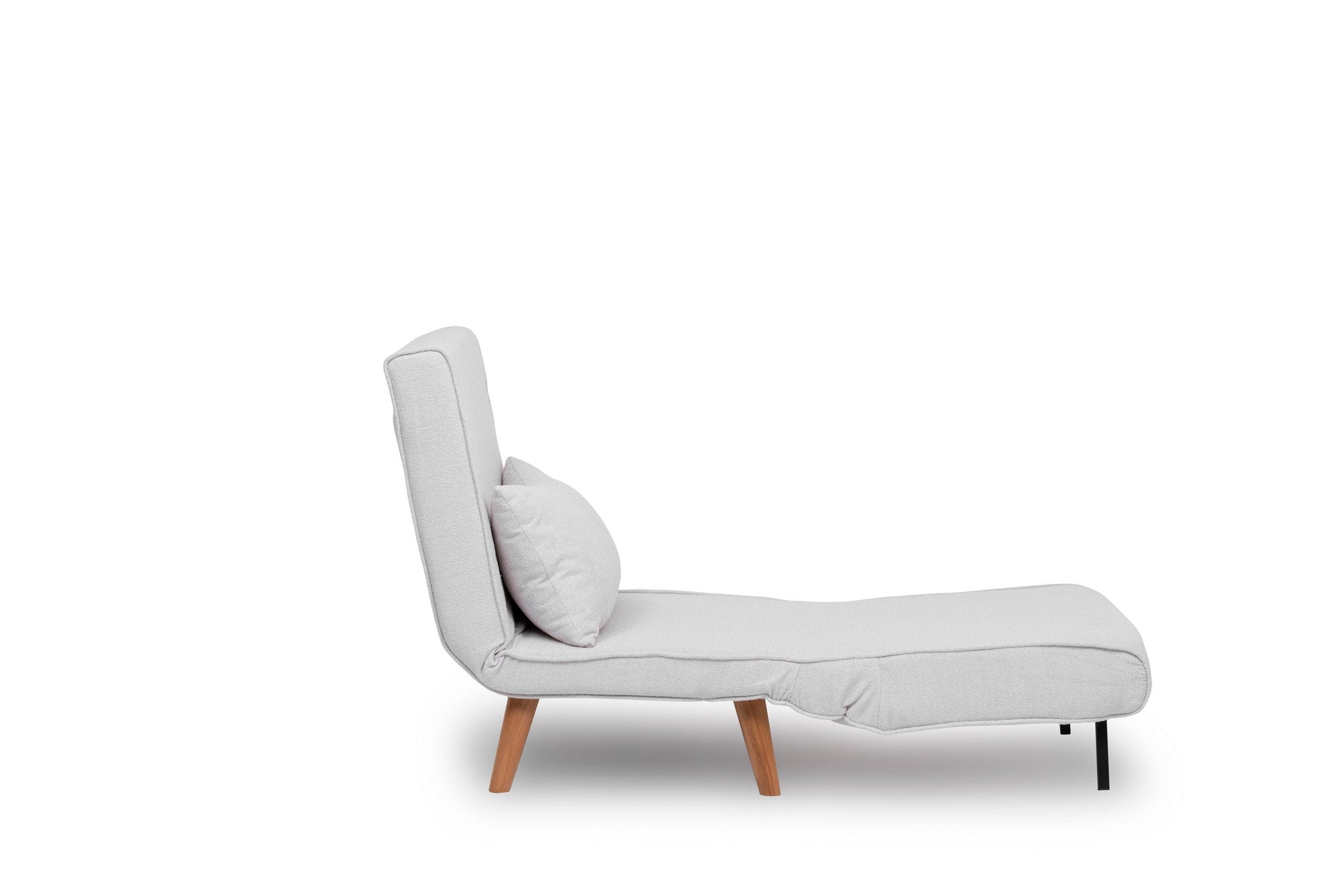 Folding –  1 Seater Sofa Bed - White Teddy Fabric | Compact Guest Bed