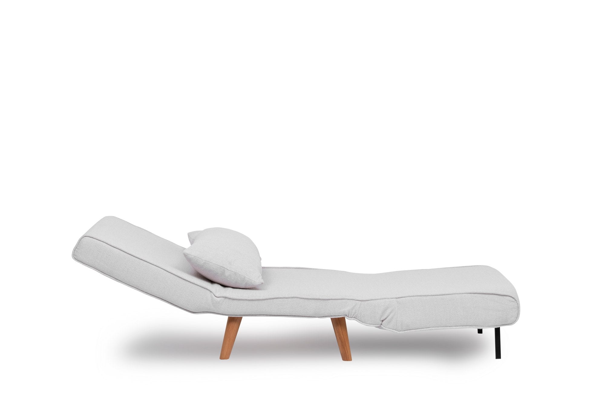 Folding –  1 Seater Sofa Bed - White Teddy Fabric | Compact Guest Bed