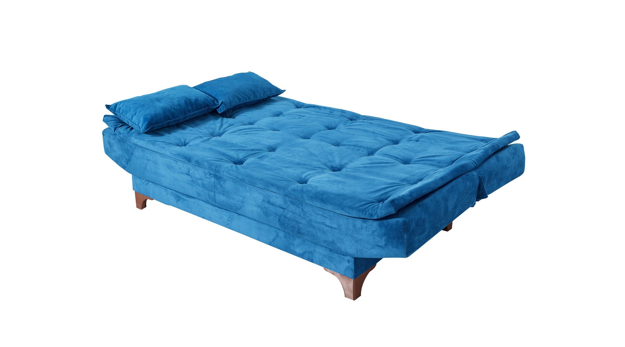 Kelebek - Blue 3-Seater Sofa Bed | Large Pull-Out Couch for Guests